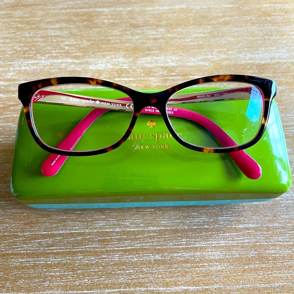 Kate Spade Angelisa Eye Glasses, Tortoise & Pink, S0X 135 - Picture 1 of 11
